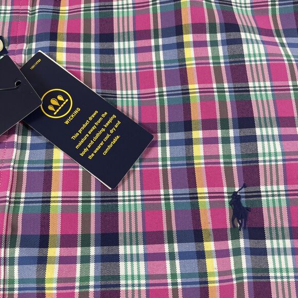 Polo Ralph Lauren Button Down Shirt Mens 3XB Performance Plaid Wicking Cooling - Picture 5 of 15